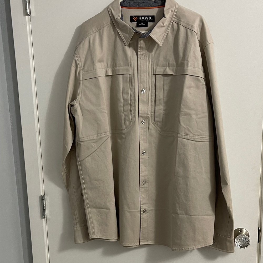 Men's Beige Shirt Jacket